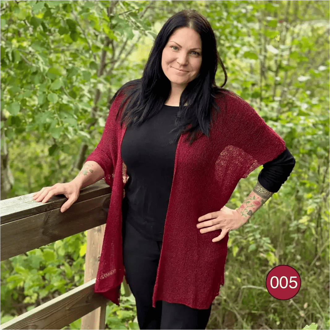 Biasa Kofta - Finstickad lång kofta för alla tillfällen | Ulla Jacobsson Kläder