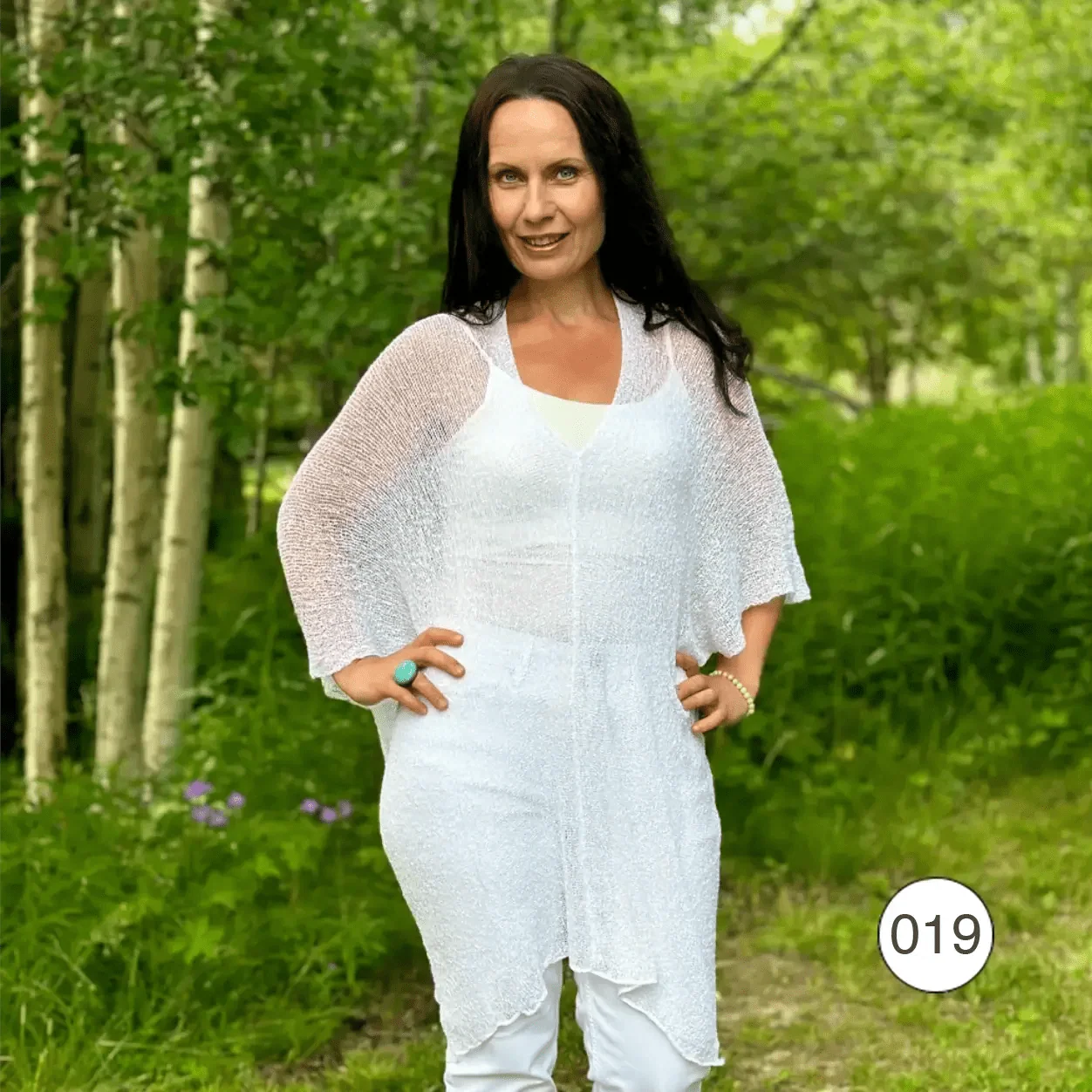 Idun Tunika – finstickad oversized tunika